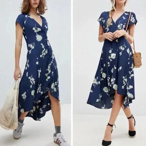 FREE PEOPLE Lost in You Floral Print Midi Dress Size XS